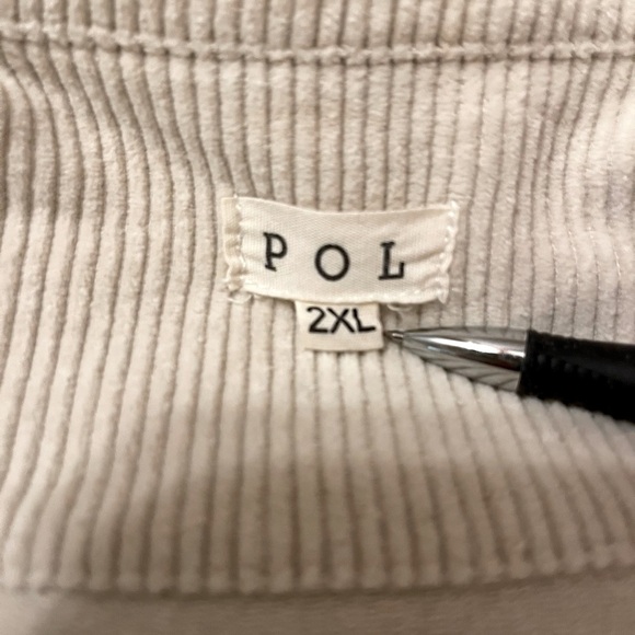 Nice Women’s Corduroy Collared Long Sleeve 2XL Snap Button Jacket w/Frayed Hem - Picture 4 of 8